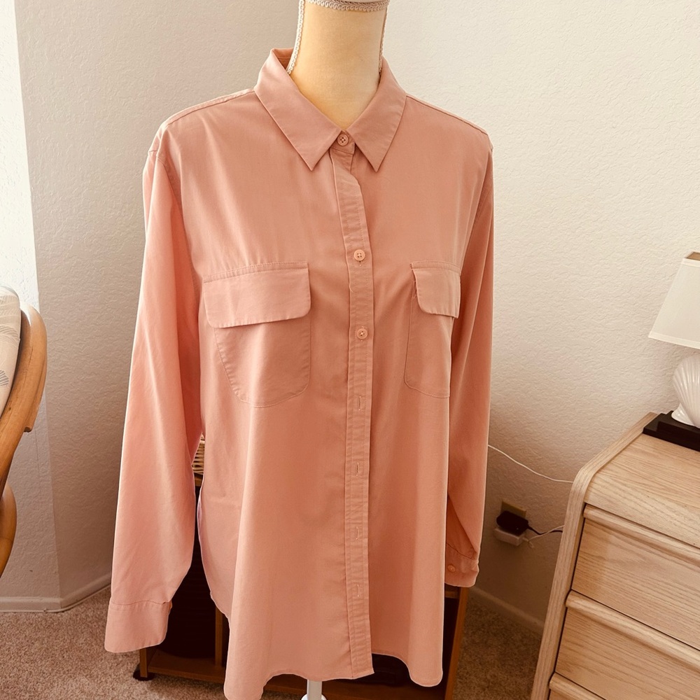 Chico's Blush Satin Blouse